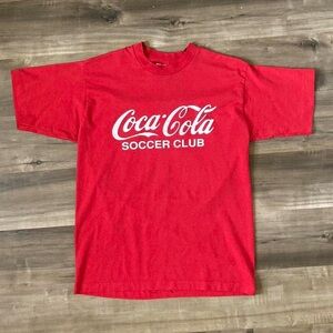 Vtg single stitch Coca Cola Soccer Club tee